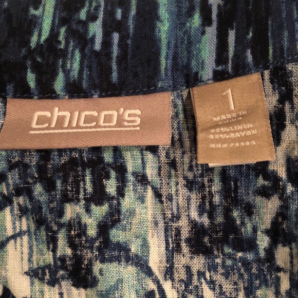 Chico’s Open Jacket in Chico’s size 1 or medium blue and white - Picture 8 of 14